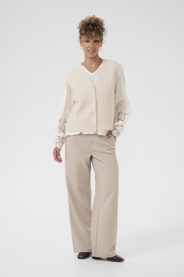 CREAM Pearl Buttoned Waistcoat