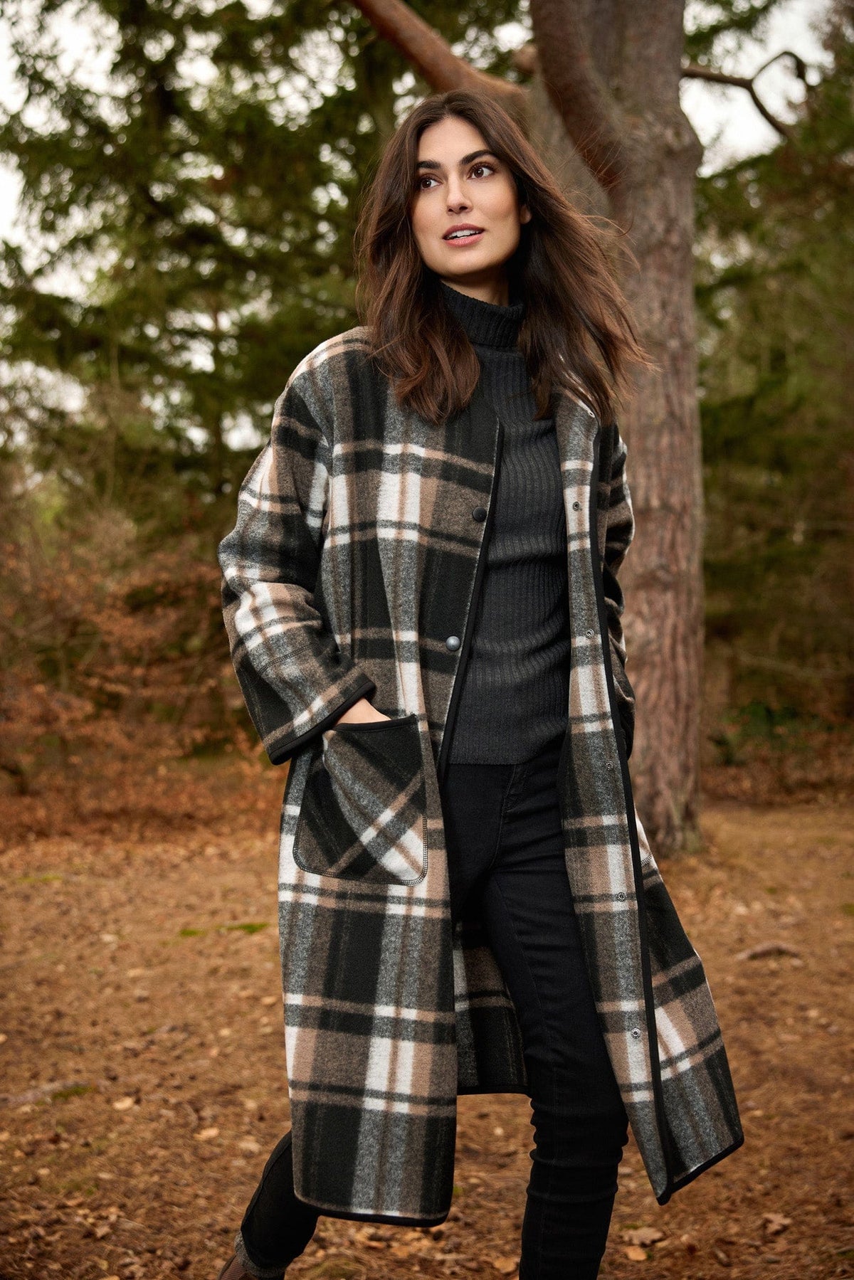 Soyaconcept Check Long Coatigan
