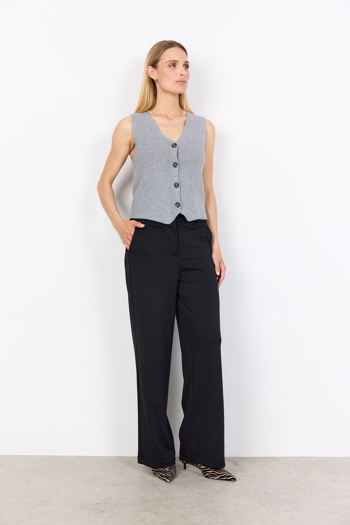 Soyaconcept Rib Waistcoat