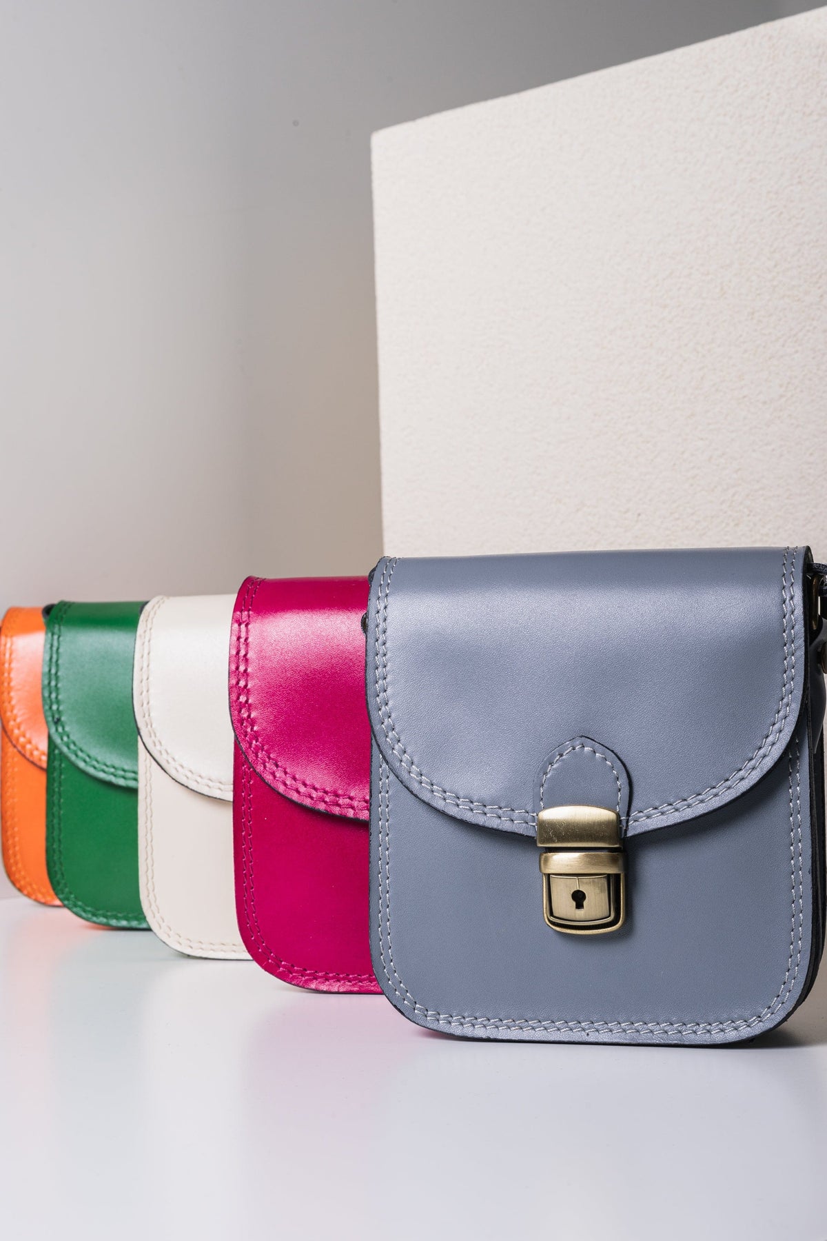 Leather Clasp Bag