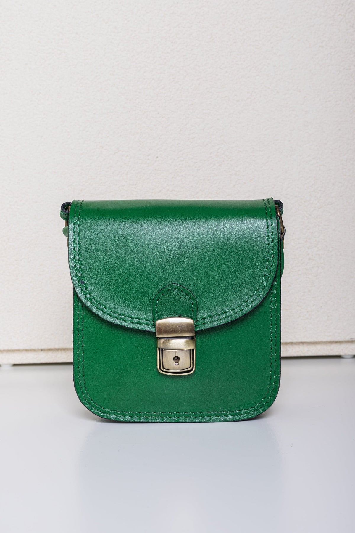 Leather Clasp Bag