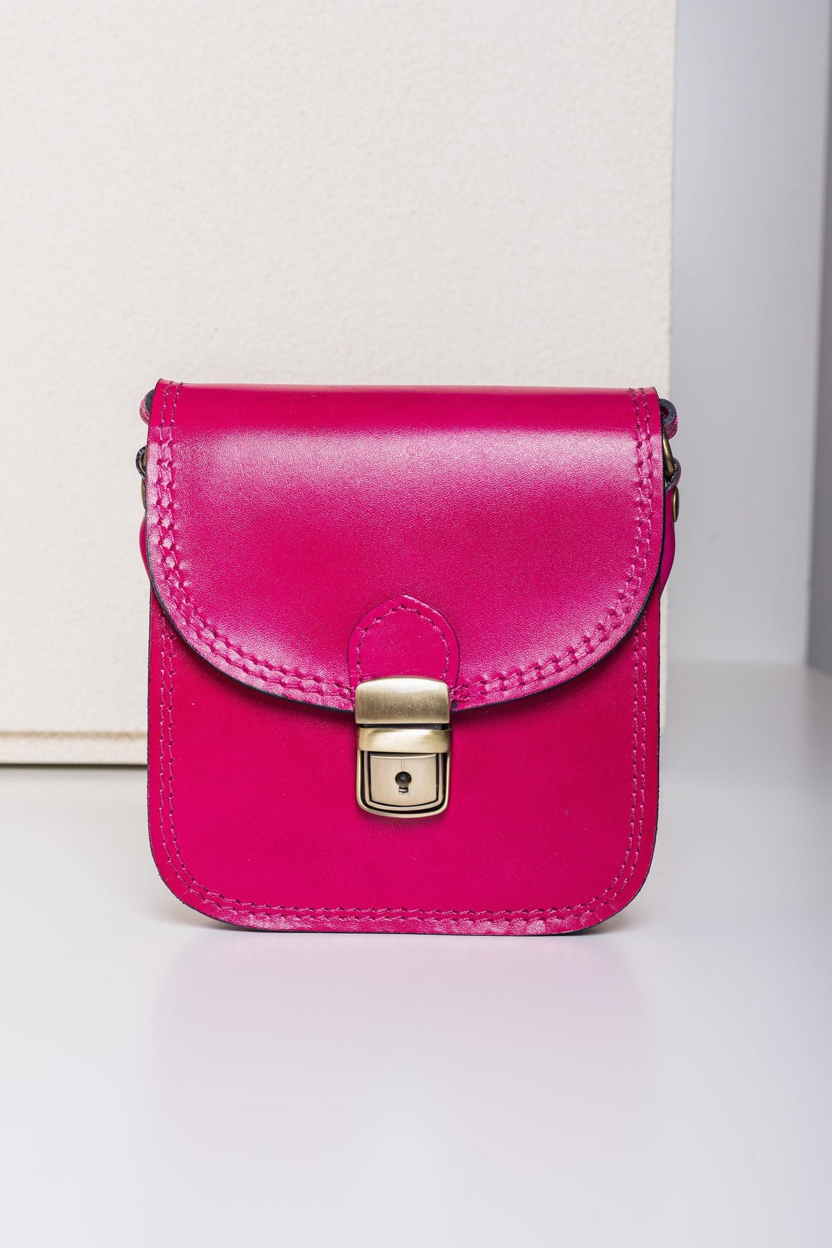 Leather Clasp Bag