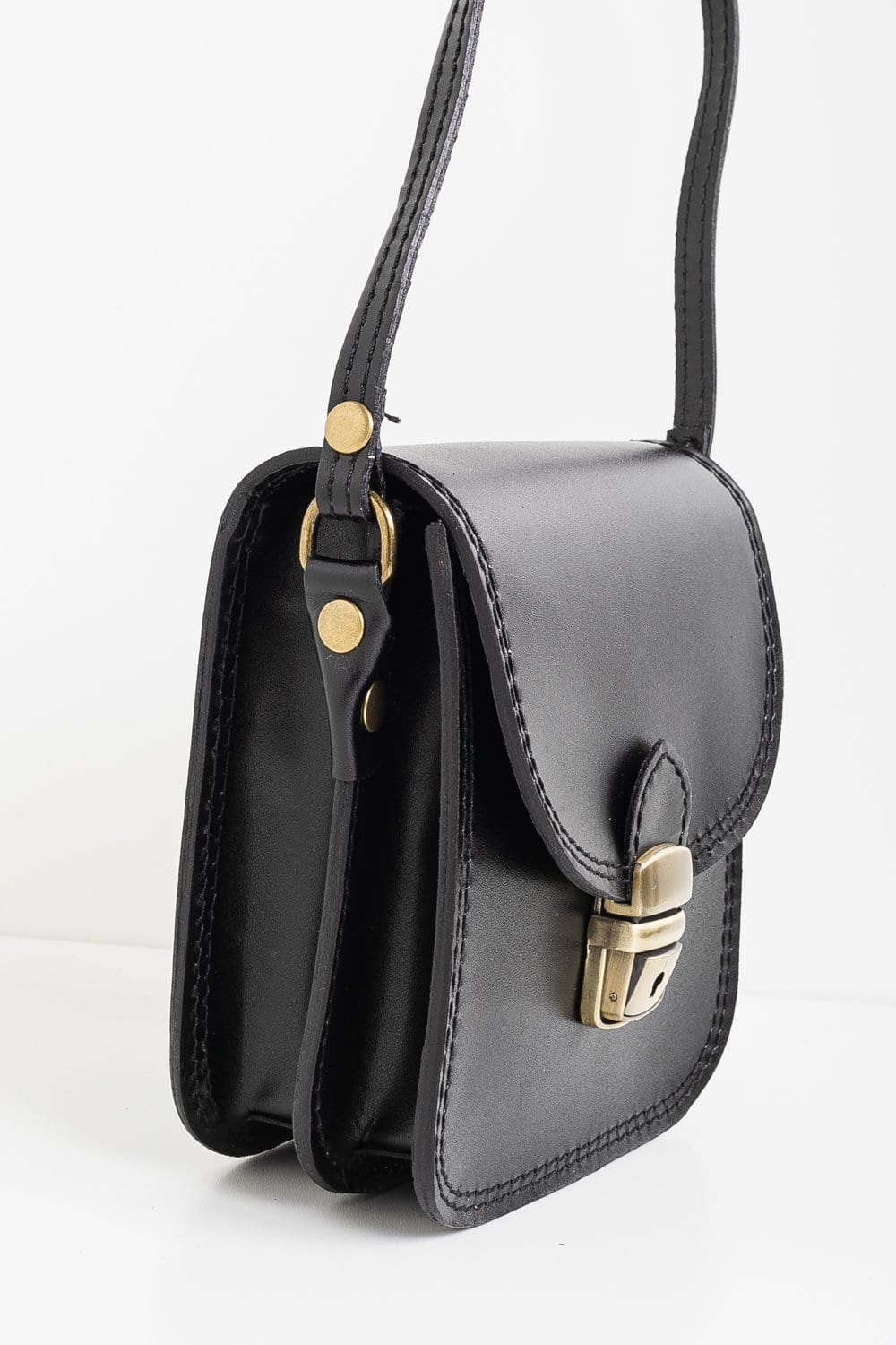 Leather Clasp Bag