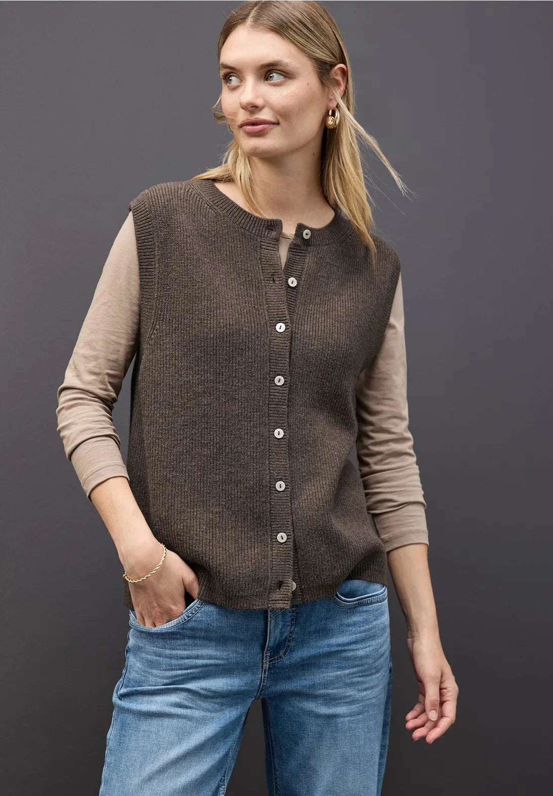 Street One Sleeveless Cardigan