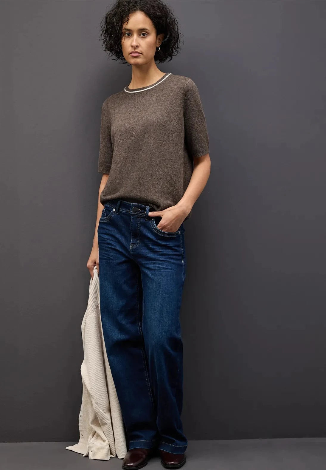 Street One Half Sleeve Round Neck Sweater