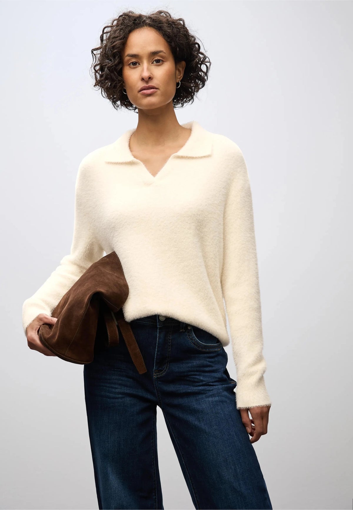 Street One Fluffy Polo Neck Sweater