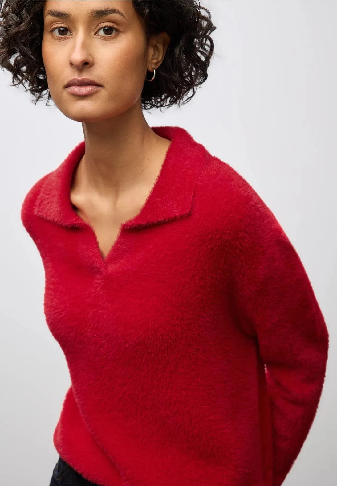 Street One Fluffy Polo Neck Sweater