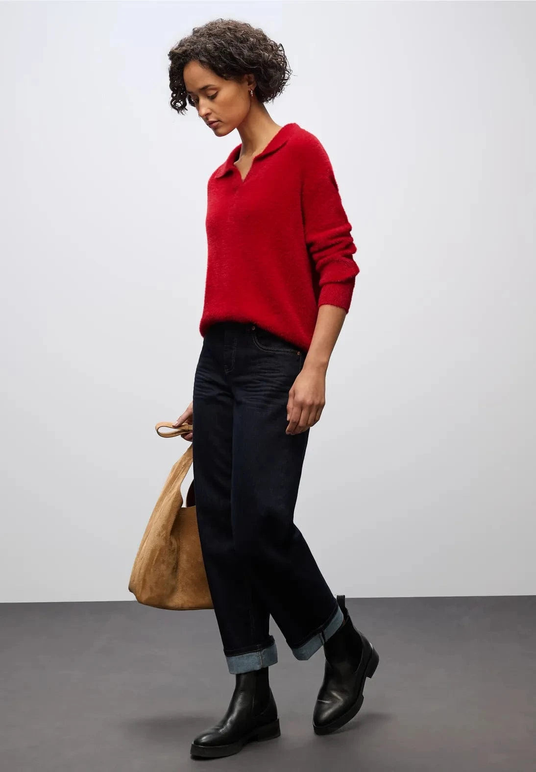 Street One Fluffy Polo Neck Sweater