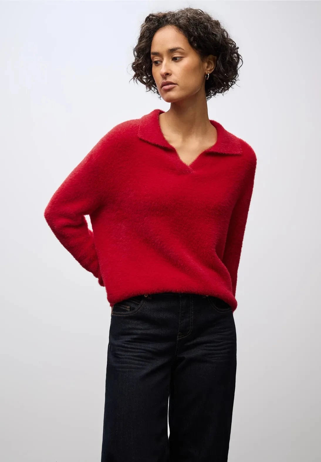 Street One Fluffy Polo Neck Sweater