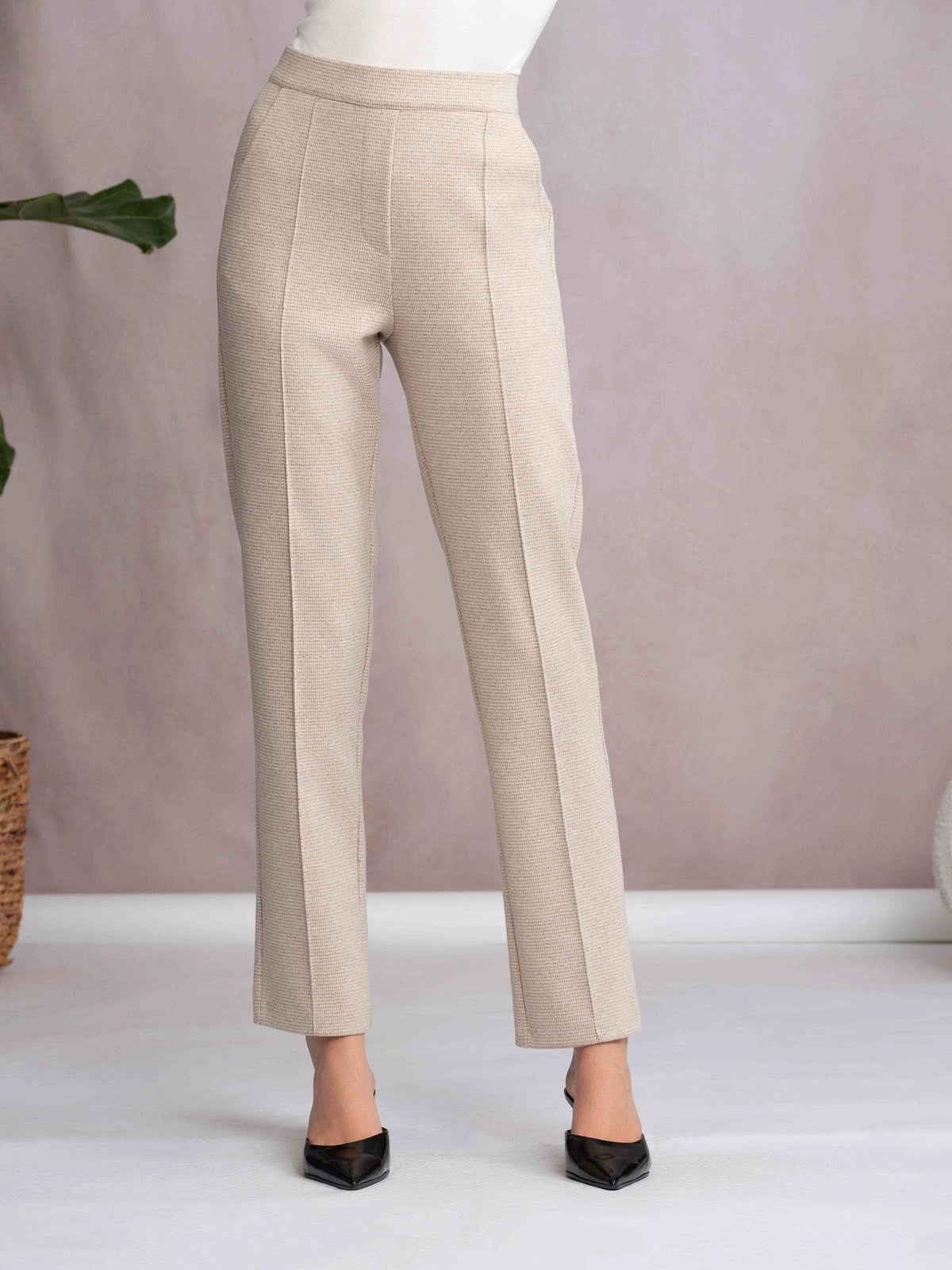 Alison Sheri Elasticated Micro Check Trouser