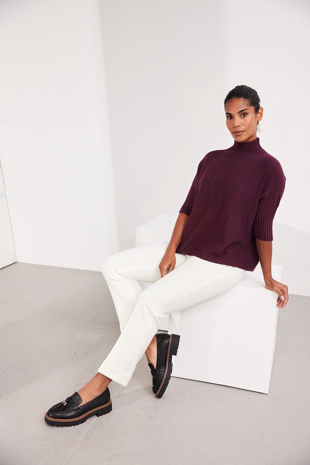 ART Ribbed High Neck Knit