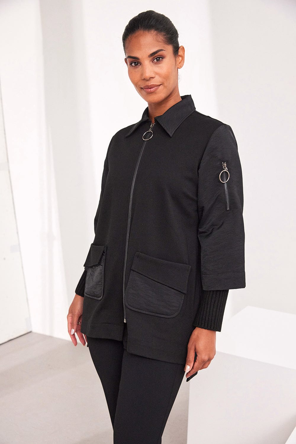 ORA Knit Detail Jacket