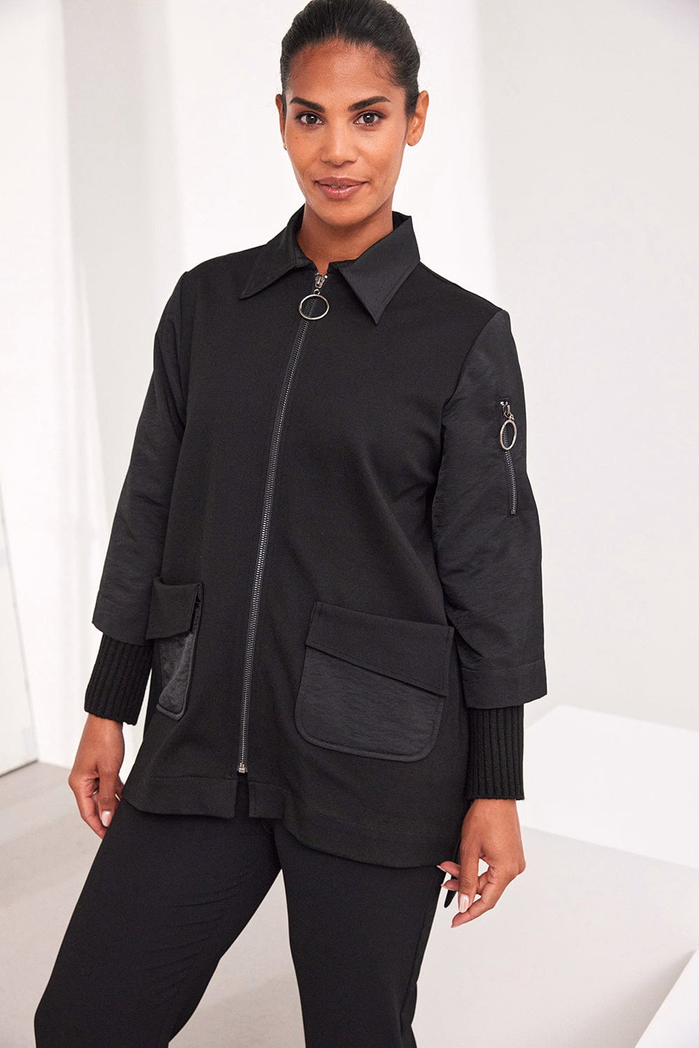 ORA Knit Detail Jacket