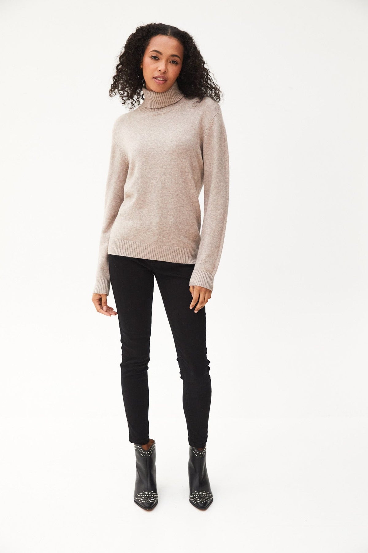 Kartner Fold Over Turtleneck Knit