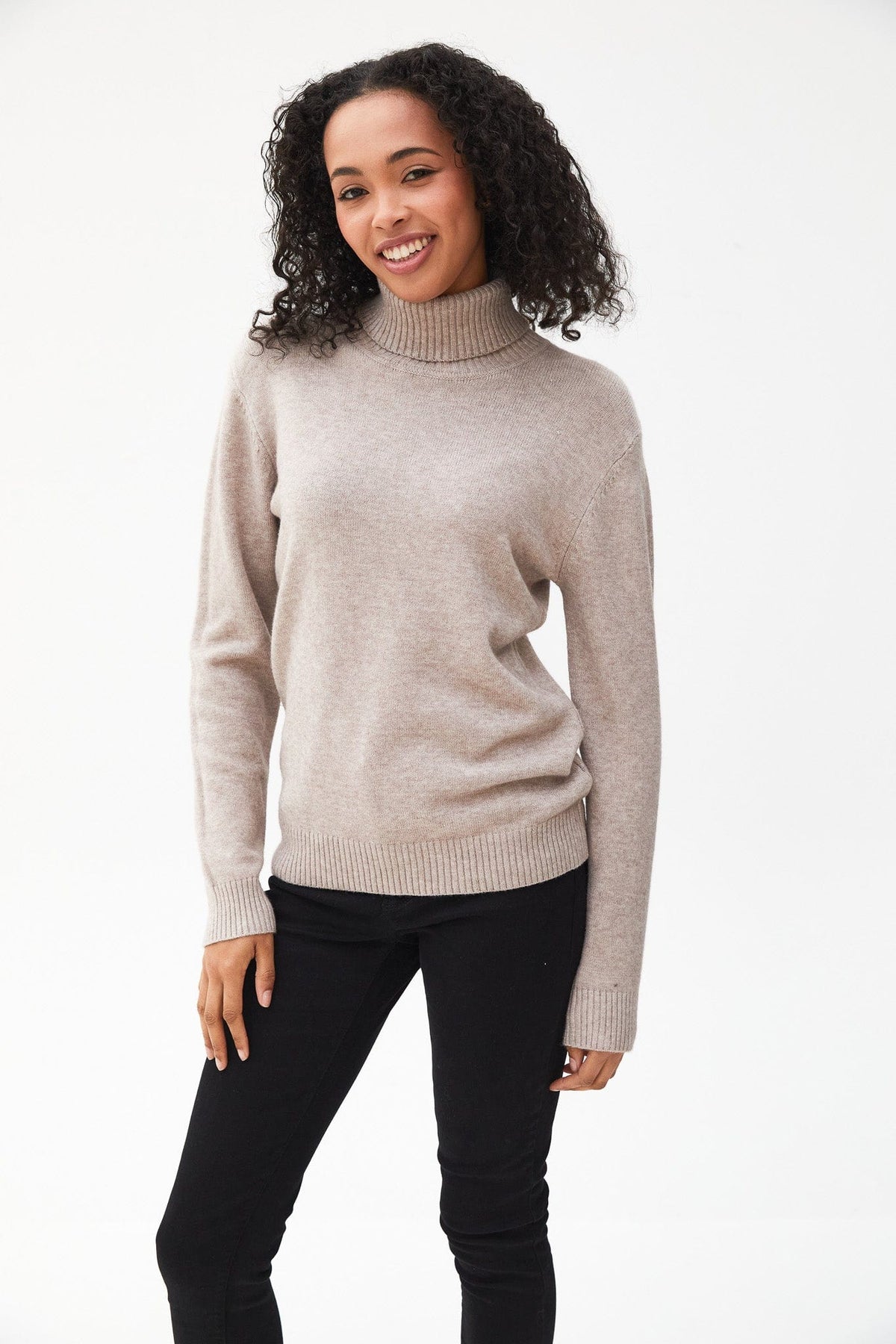 Kartner Fold Over Turtleneck Knit