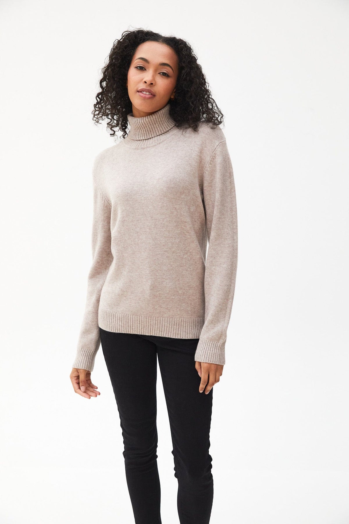 Kartner Fold Over Turtleneck Knit