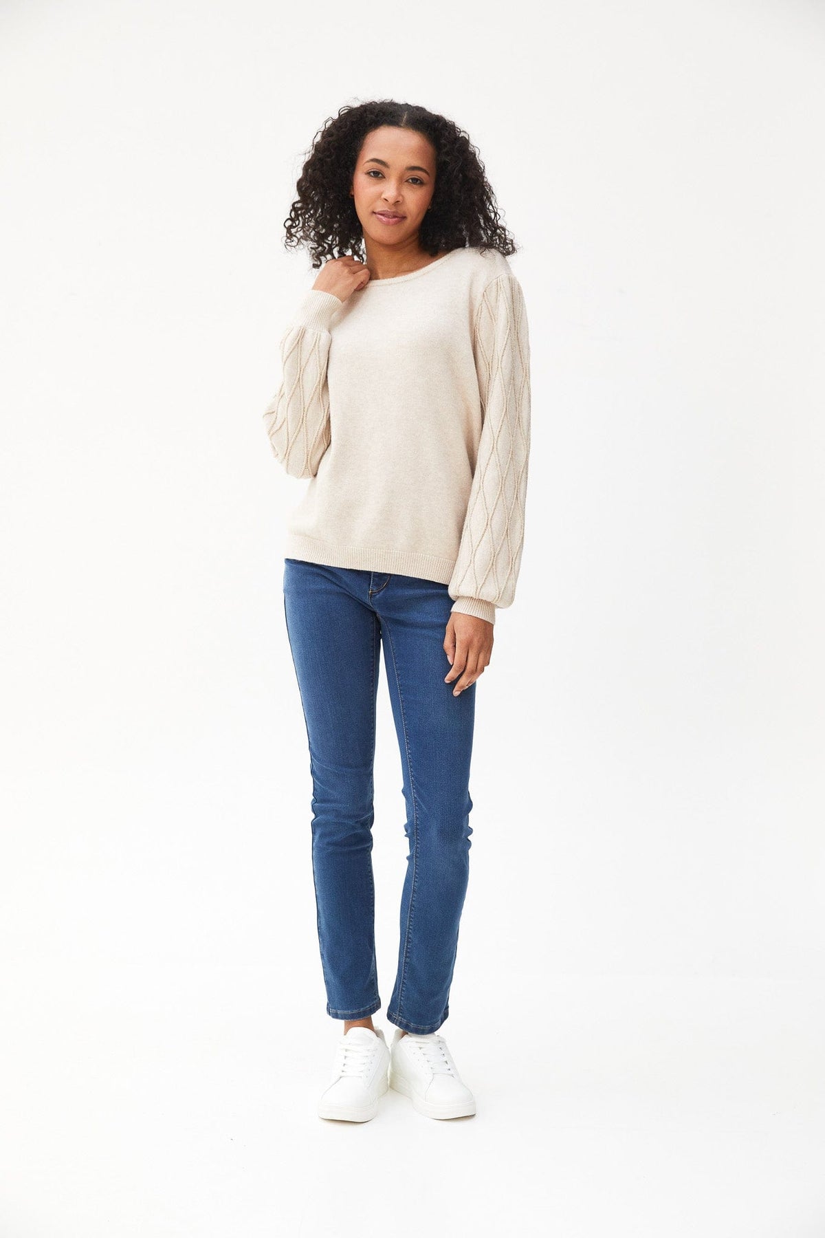 Kartner Diamond Sleeve Knit