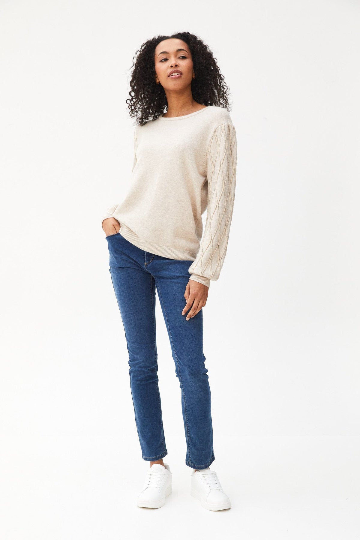 Kartner Diamond Sleeve Knit