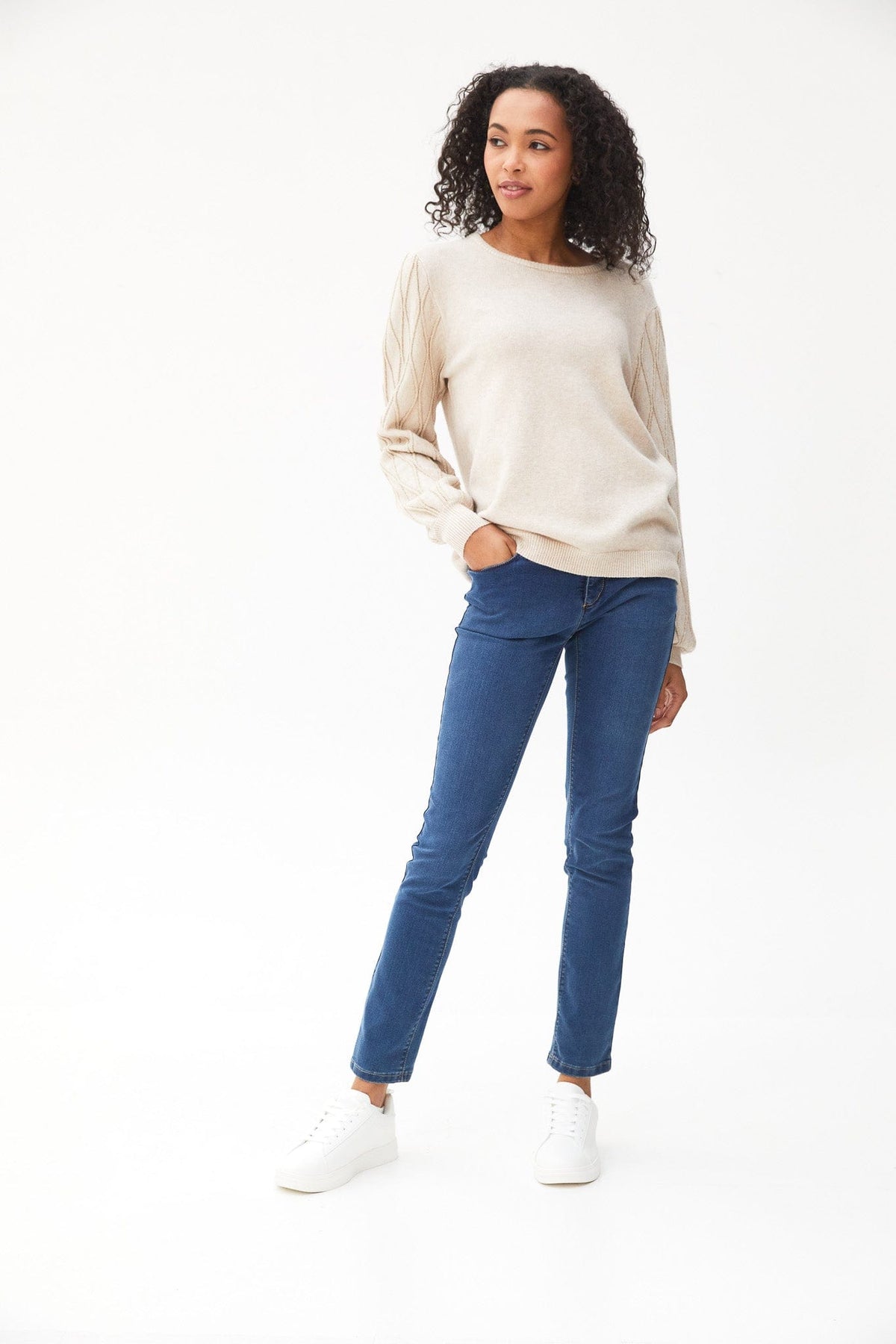 Kartner Diamond Sleeve Knit