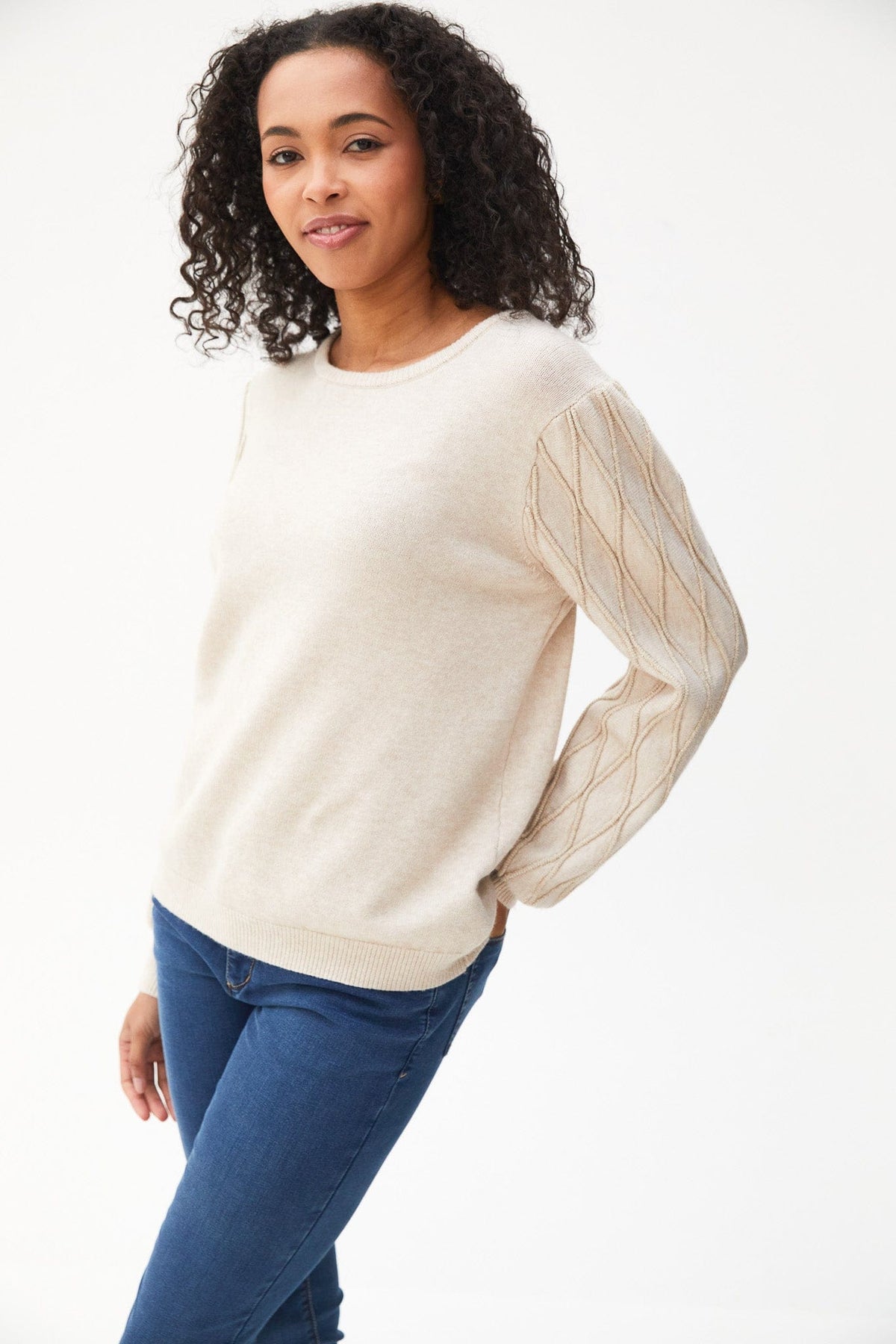 Kartner Diamond Sleeve Knit