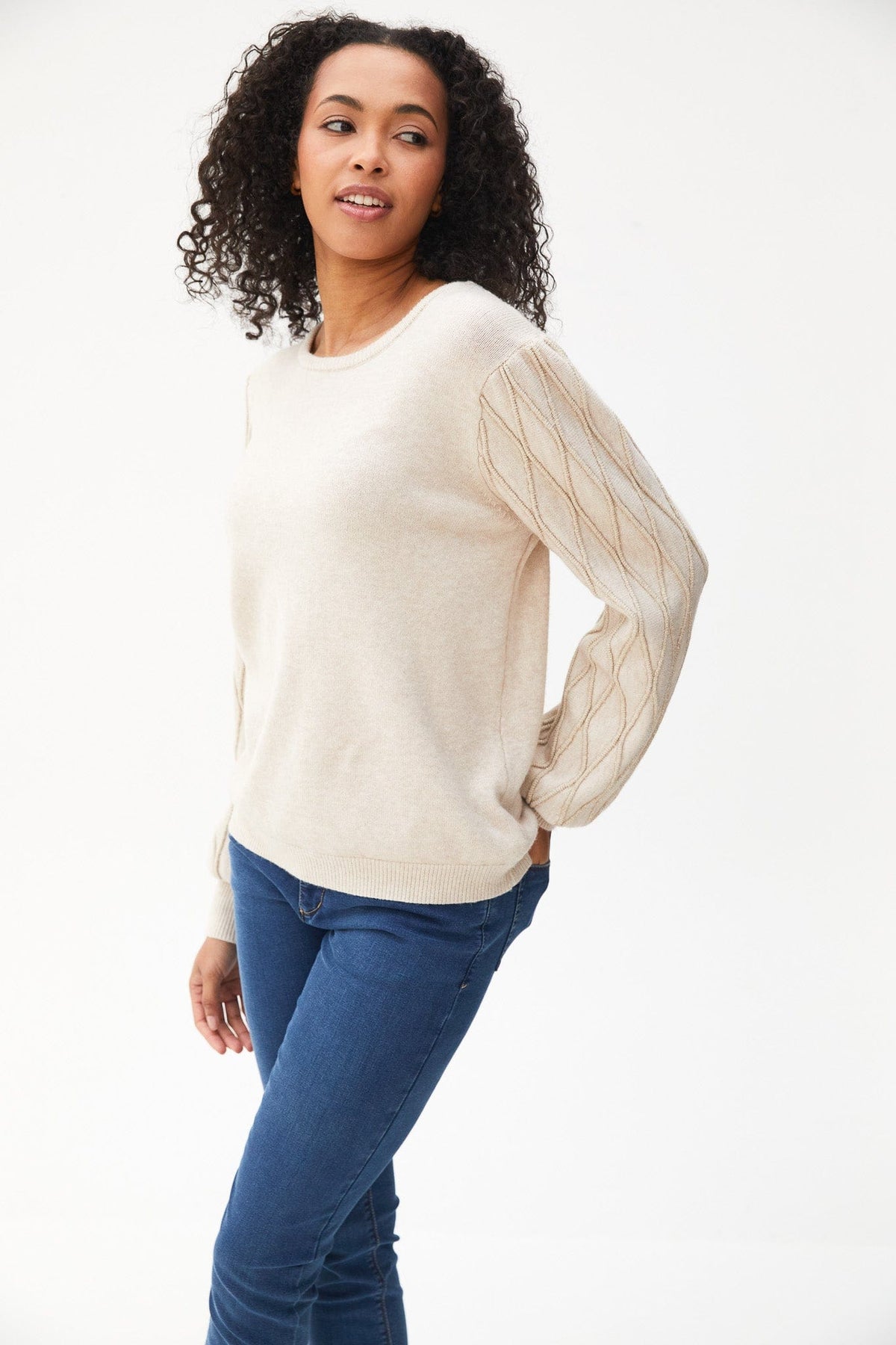 Kartner Diamond Sleeve Knit