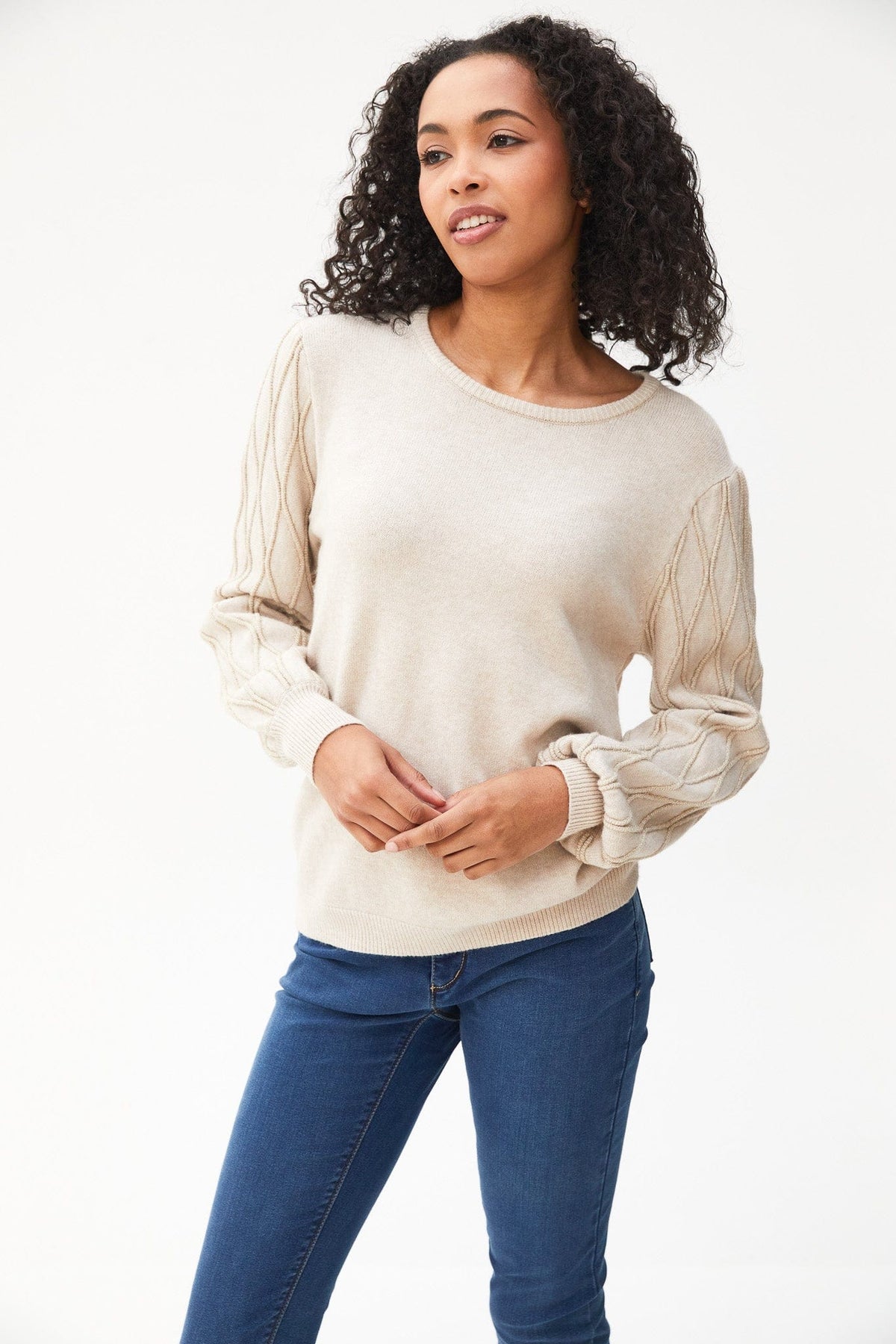 Kartner Diamond Sleeve Knit