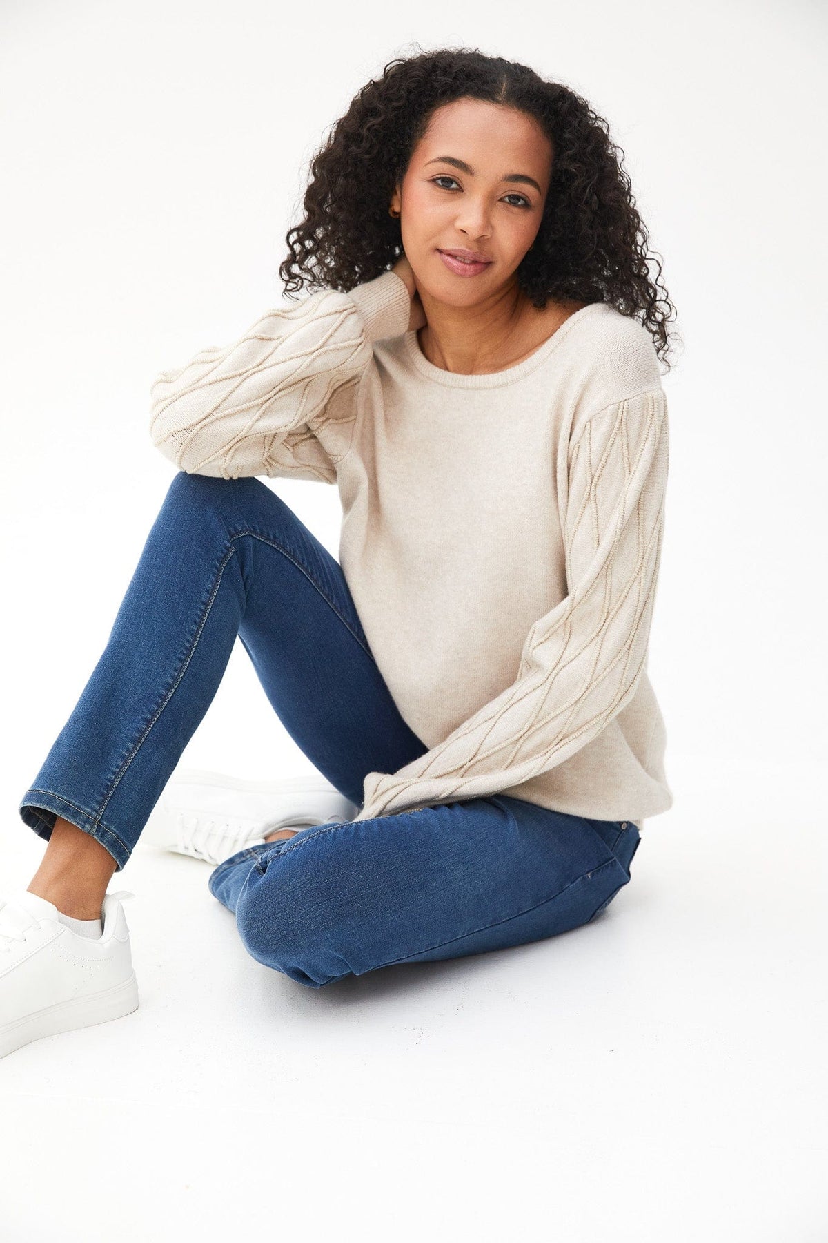 Kartner Diamond Sleeve Knit