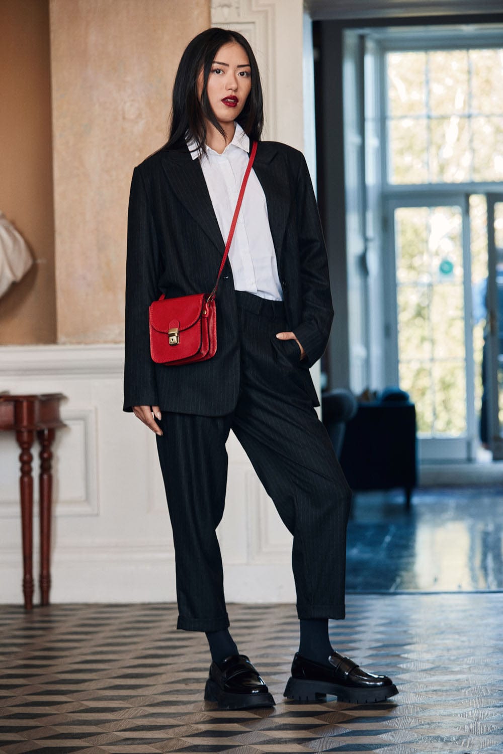 Leather Clasp Bag