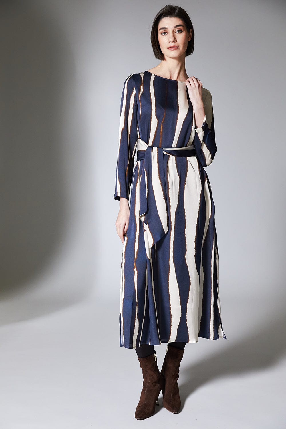 PERUZZI Wave Print Dress