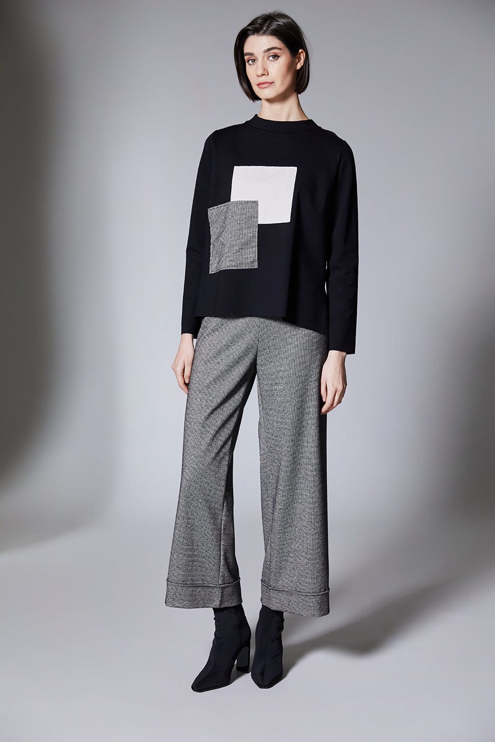 PERUZZI Houndstooth Turn Up Trouser