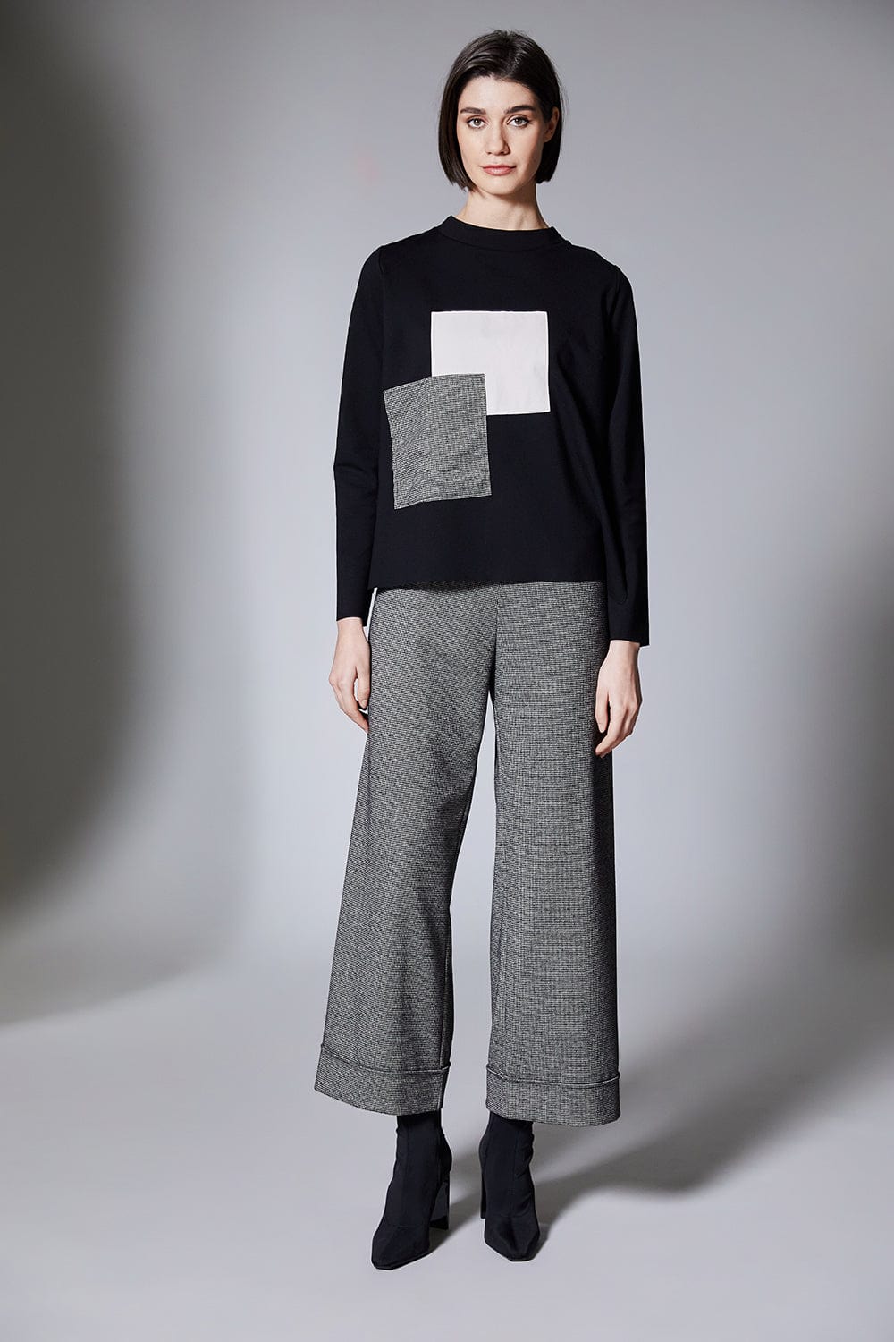 PERUZZI Houndstooth Turn Up Trouser