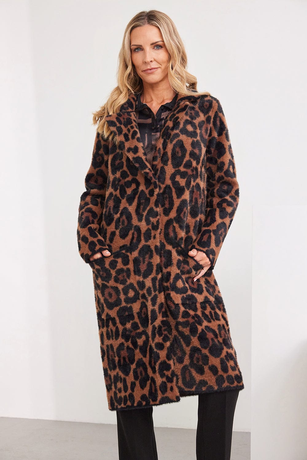 Kartner Leopard Print Coatigan