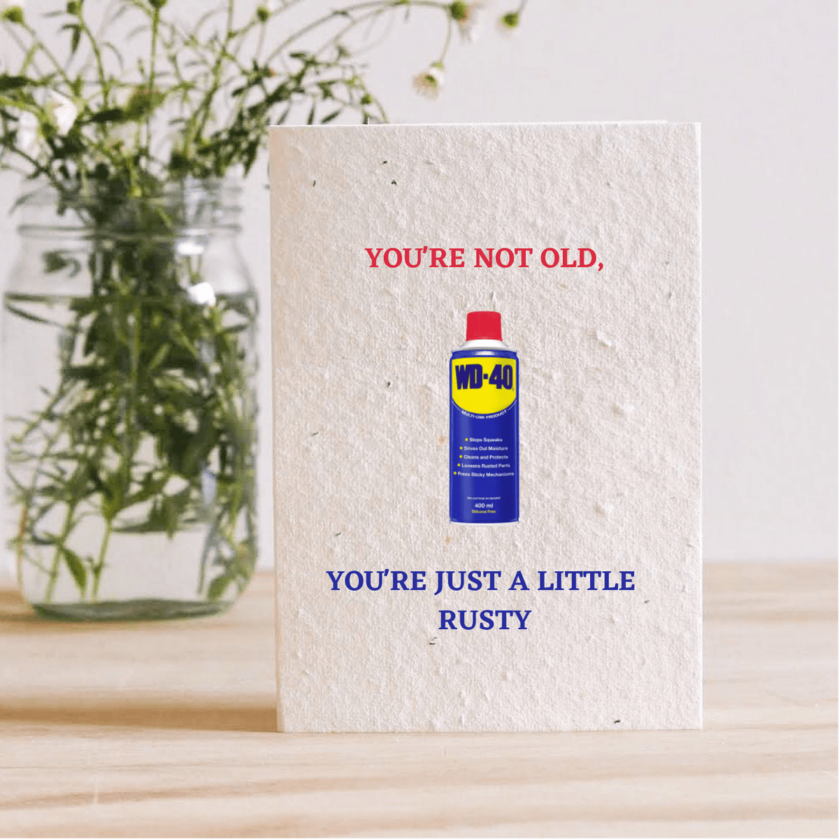 WD-40 Funny Plantable Seed Card