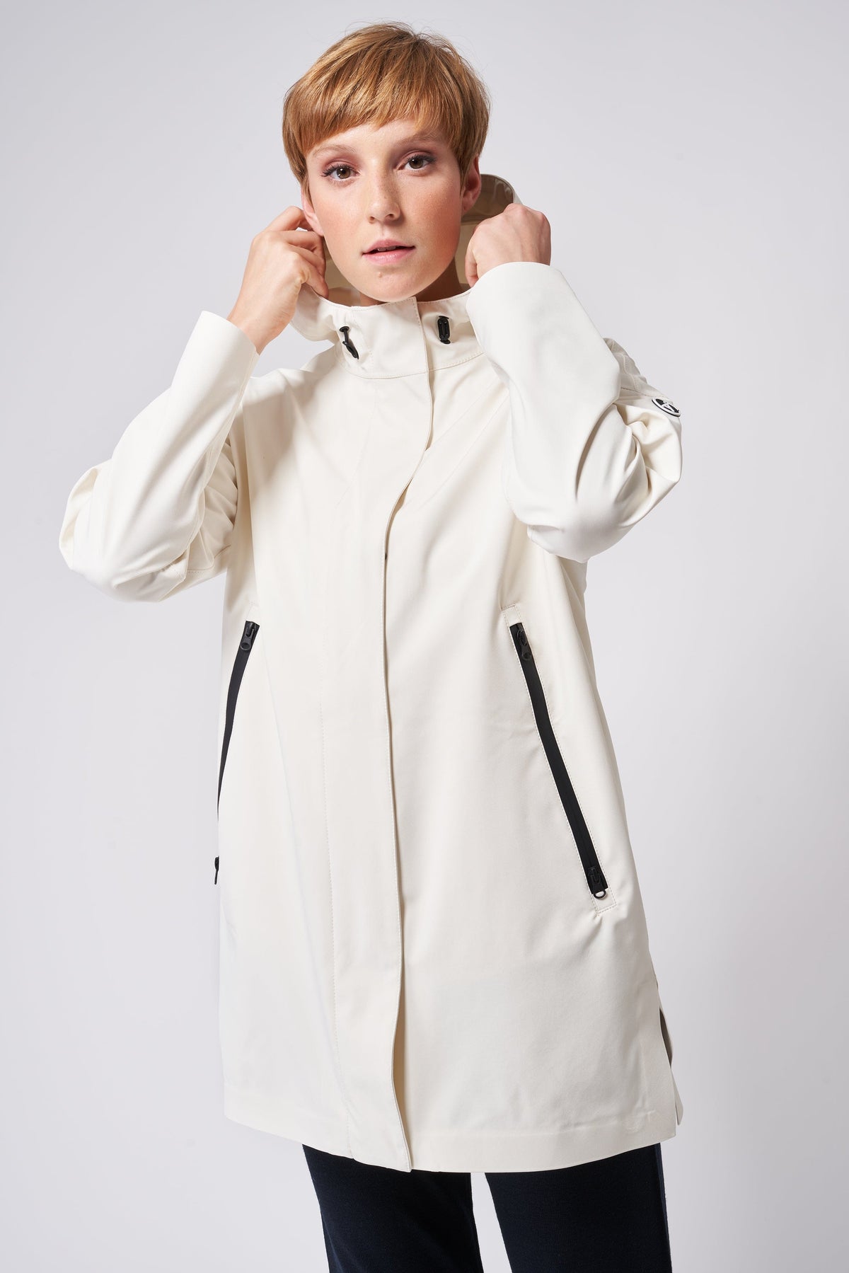 TANTÄ Contrast Zips Long Raincoat