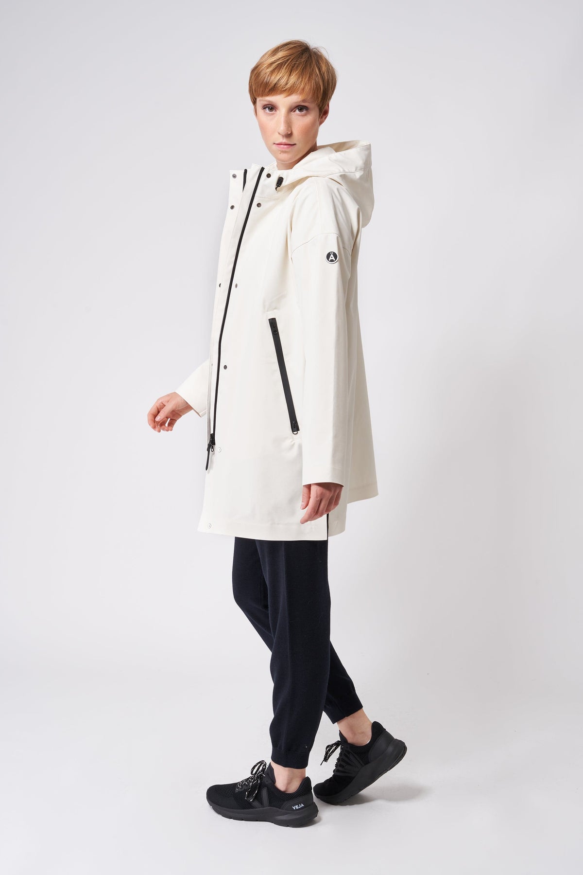 TANTÄ Contrast Zips Long Raincoat