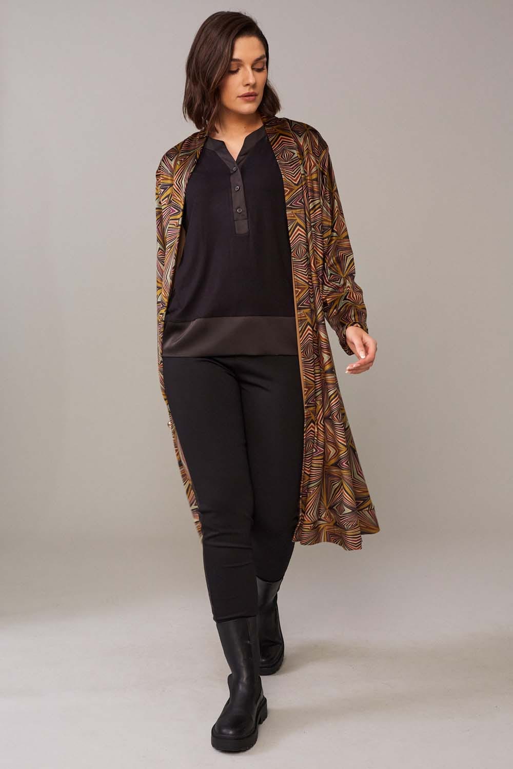 PERUZZI Pleather Side Stripe Trouser