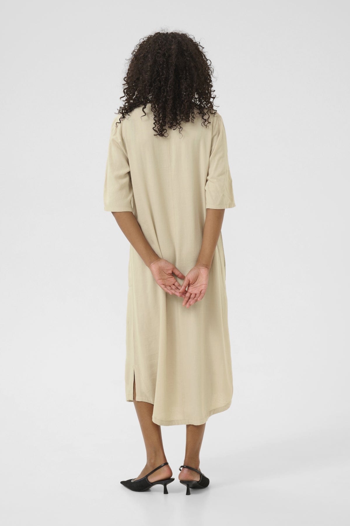 Kaffe V-Neck Linen Dress