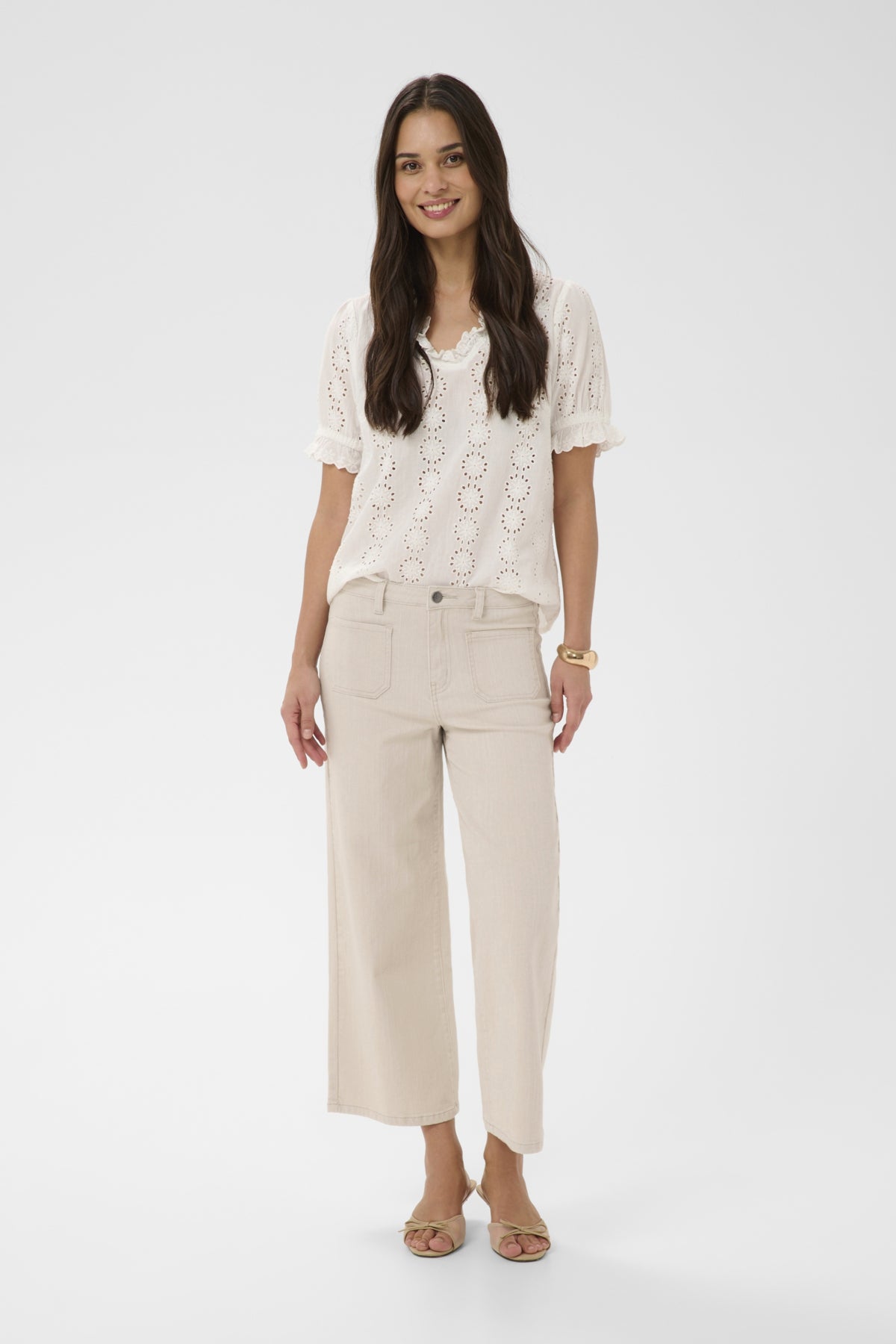 KAFFE Cropped Front Pocket Jean