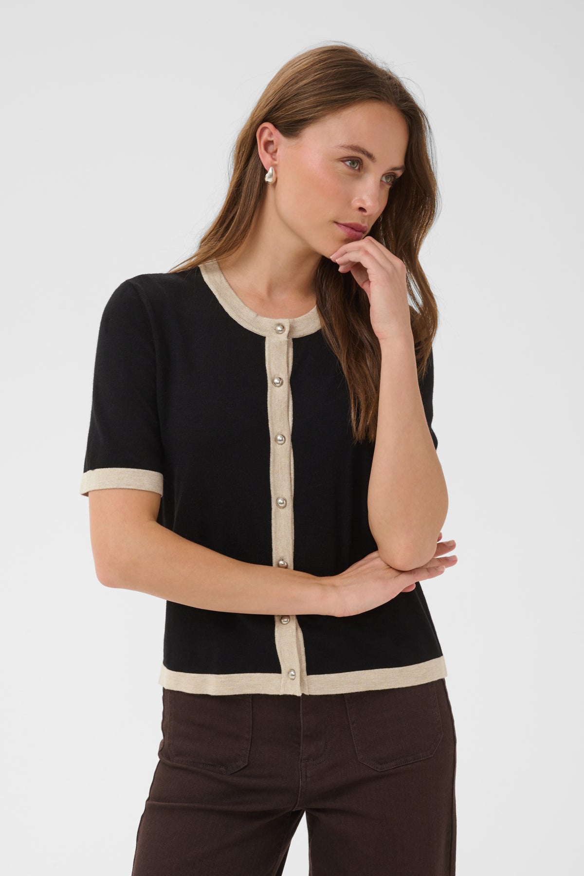 KAFFE Button Cardigan