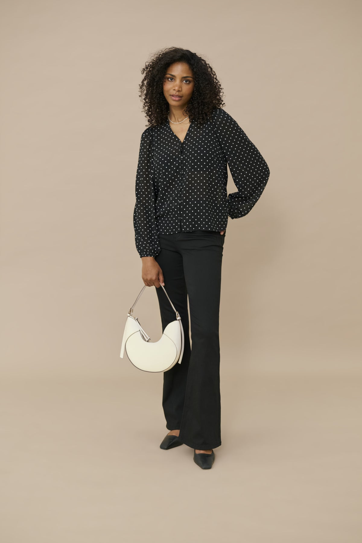 KAFFE Polka Dot Blouse