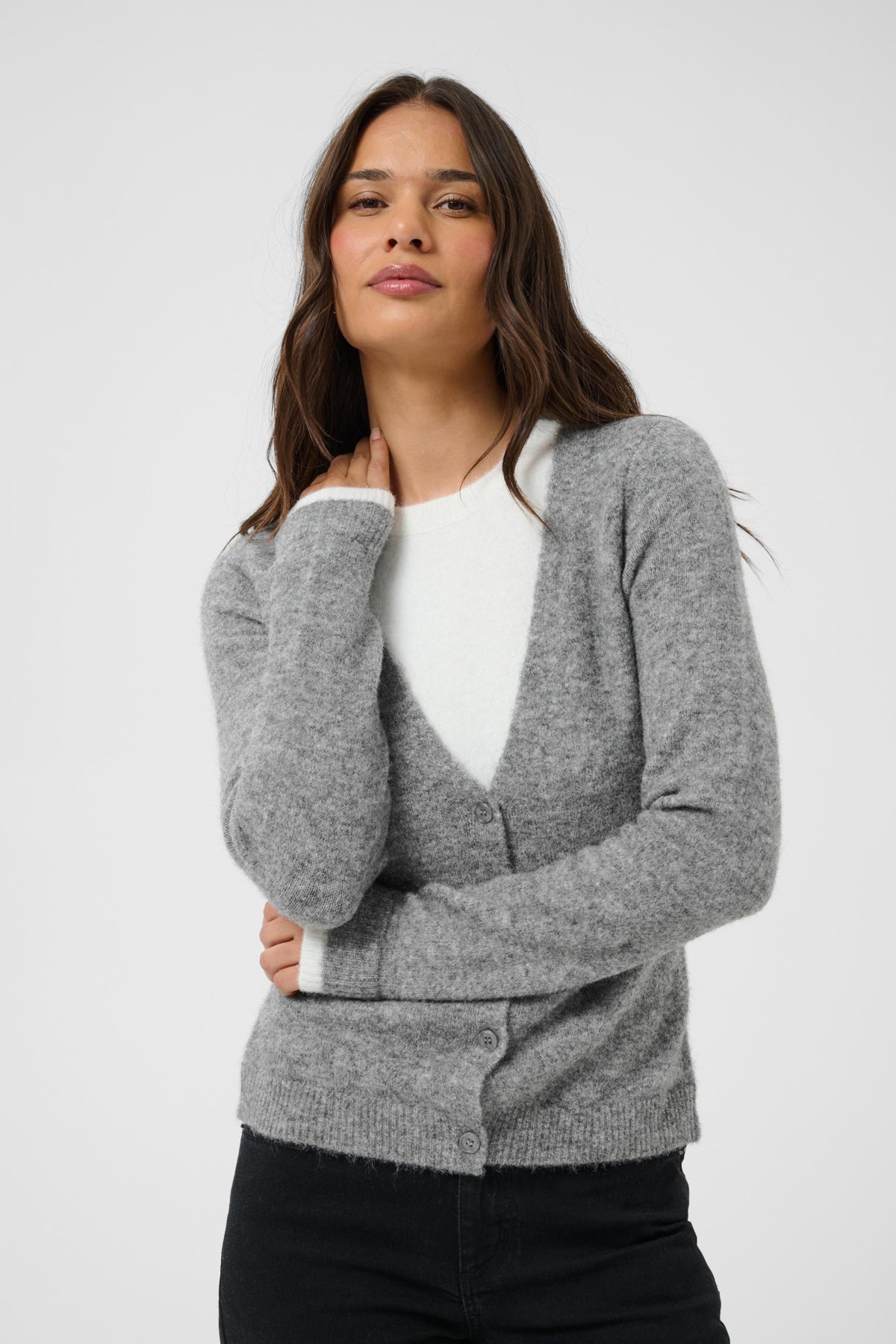 KAFFE Mock Insert Knit