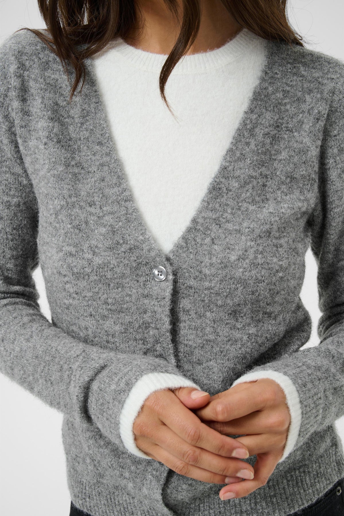KAFFE Mock Insert Knit