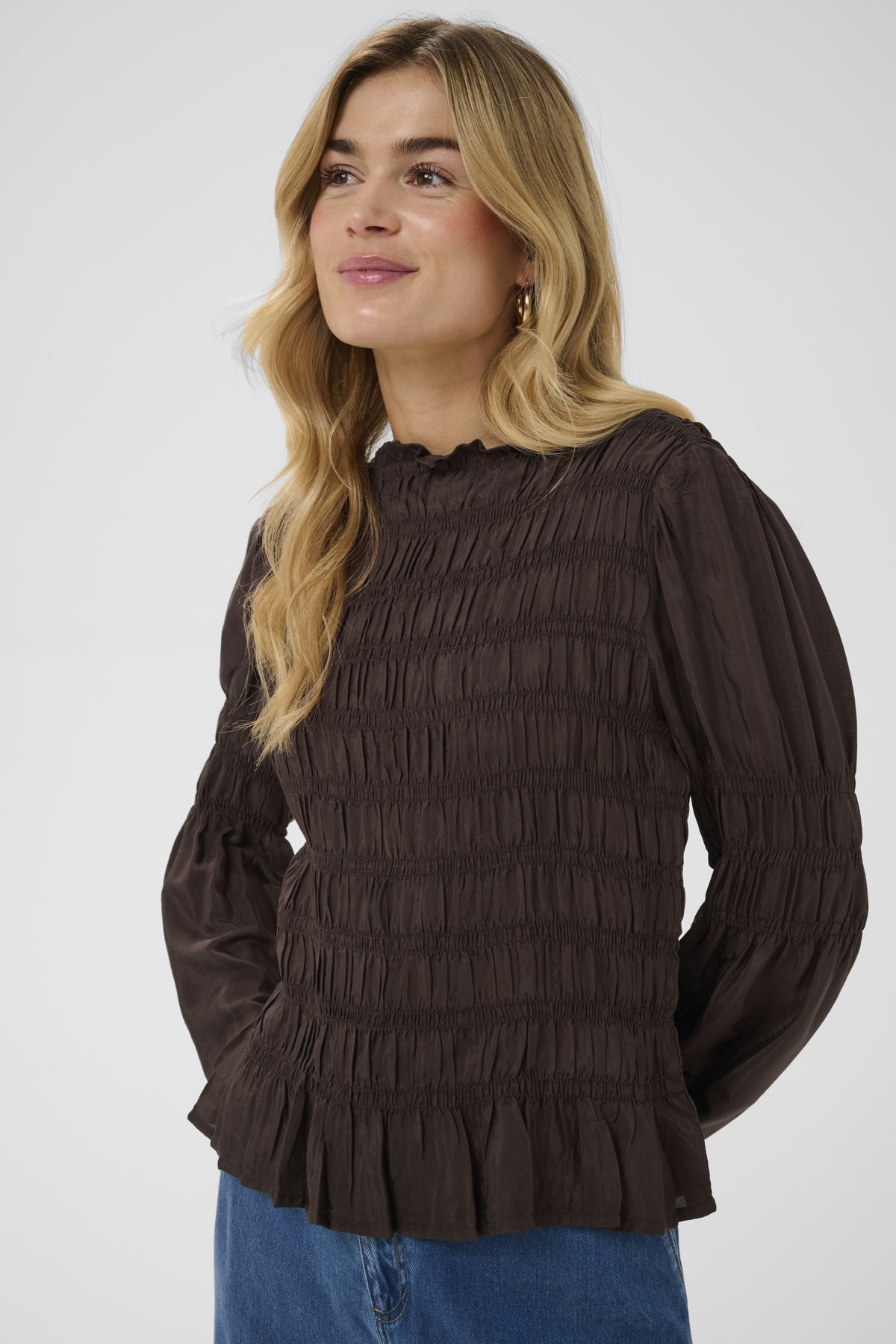 Cream Full Sleeve Blouse