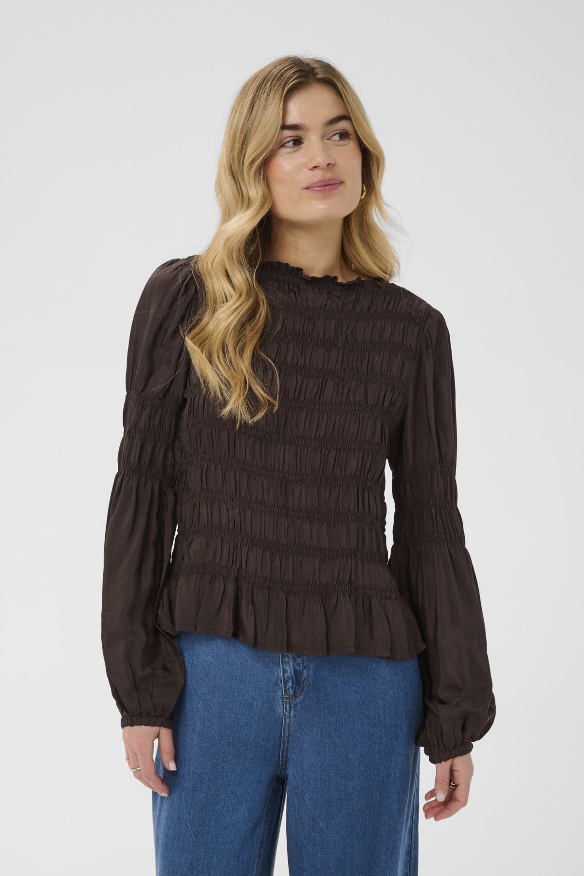 Cream Full Sleeve Blouse