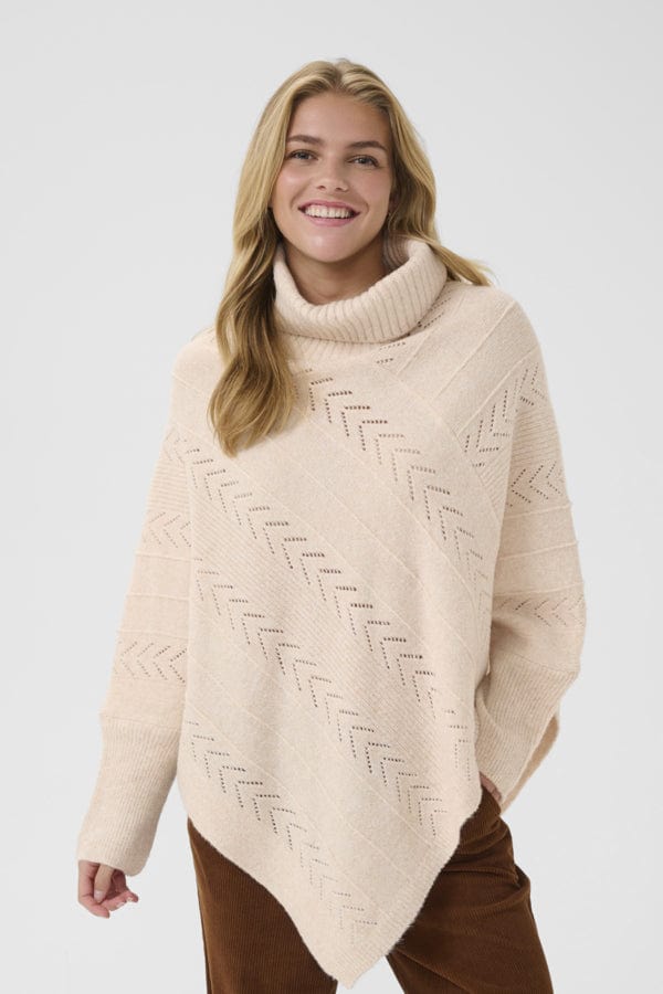 CREAM Knit Poncho