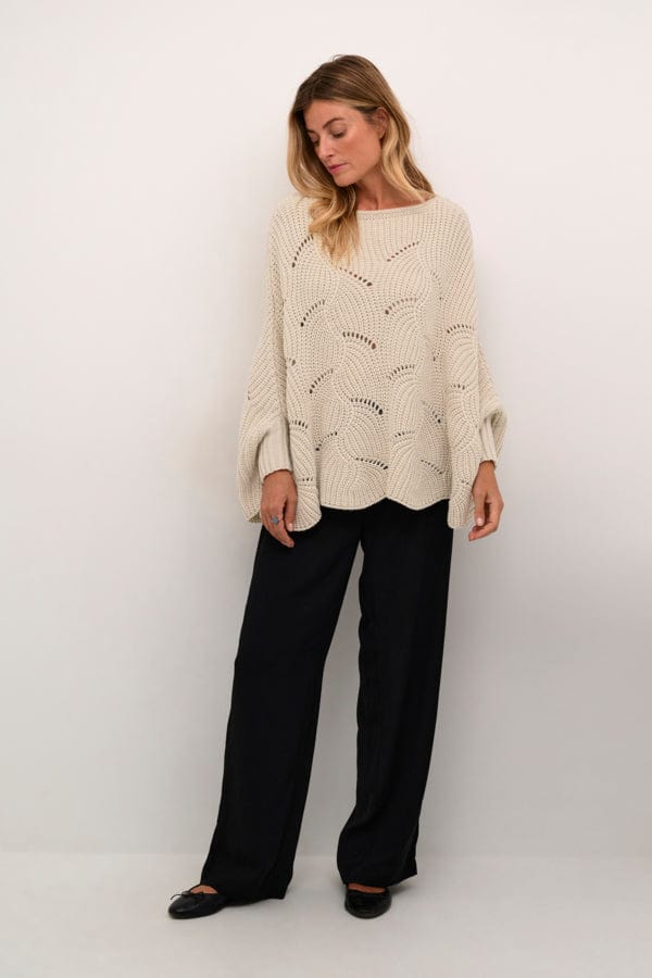 CREAM Knit Poncho