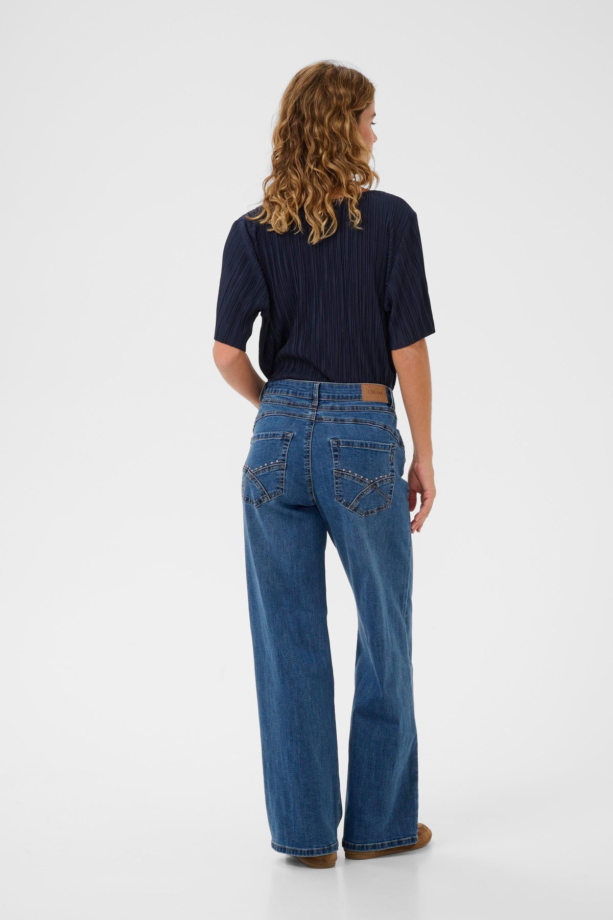 CREAM Stud Pocket Jean