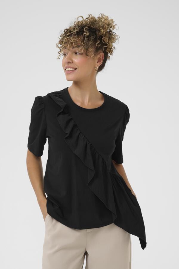 CREAM Ruffled T-shirt Top