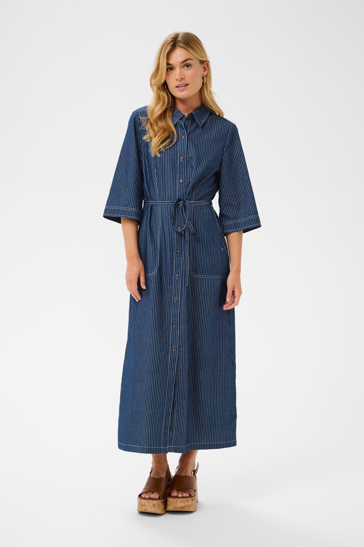 CREAM Denim Shirt Dress