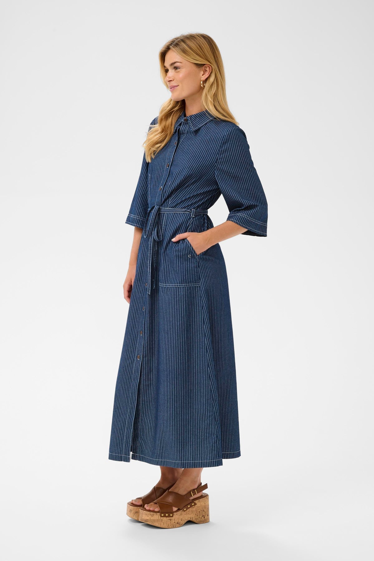 CREAM Denim Shirt Dress